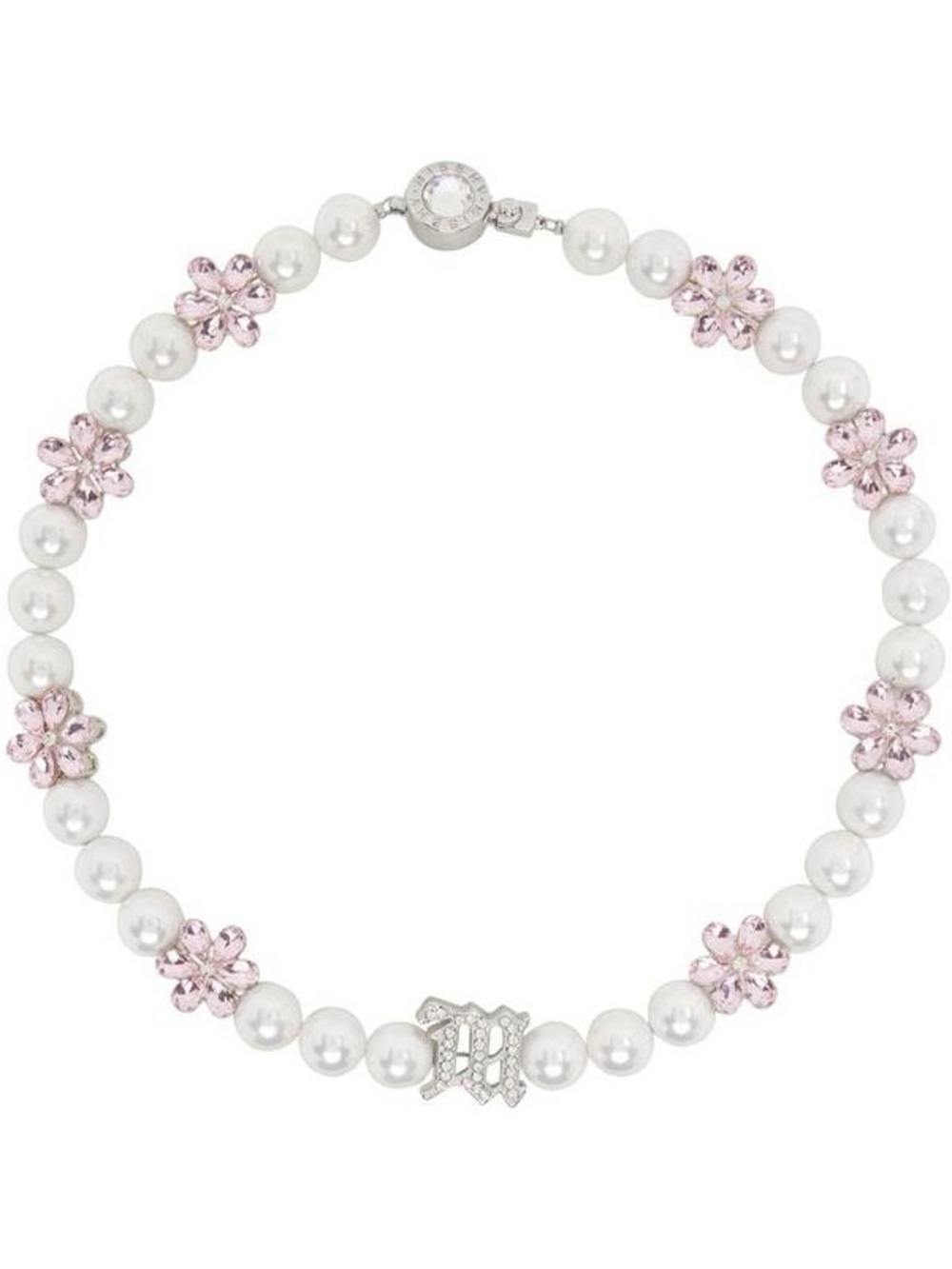 MISBHV Flowers & Pearls Necklace Choker - Pink (BRAND NEW)
